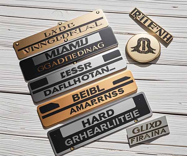 8. metal logo plates 3