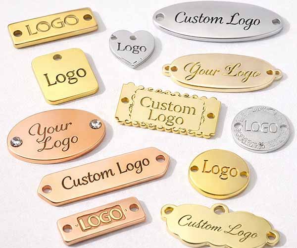 8. metal logo plates