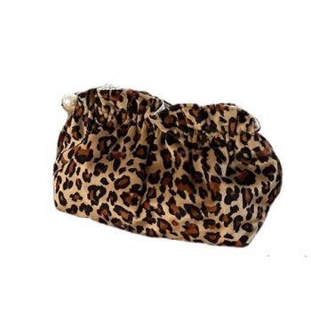 custom Leopard print drawstring makeup bag