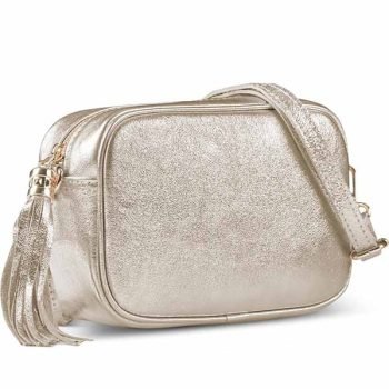 metallic crossbody bag