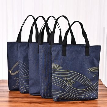 custom Denim tote bag