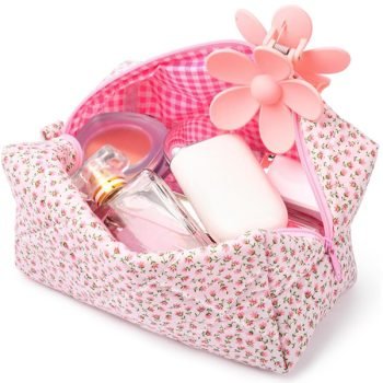 floral makeup bag