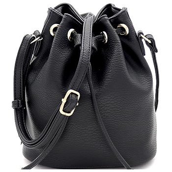 leather drawstring bag