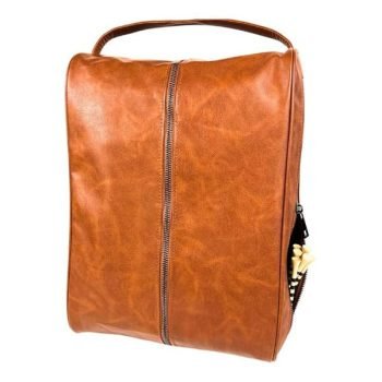 leather golf shoe bag